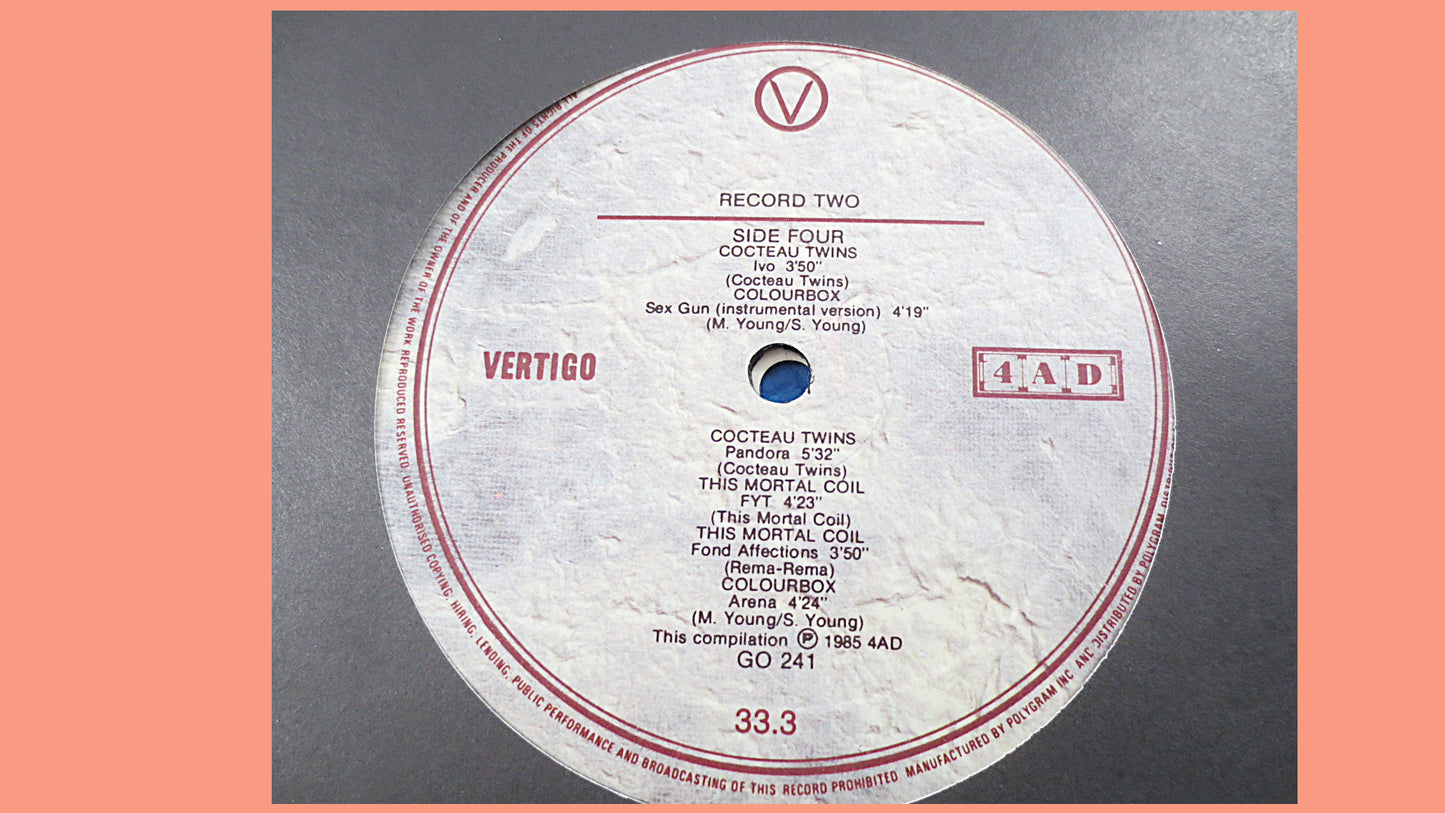 VERTIGO-SAMPLER, ROCK Records, Vintage Vinyl, The Boomtown Rats Lp, Tears for Fears Lp, Zerra 1 Album, Rock Lp, Vintage Records, 1985 Record