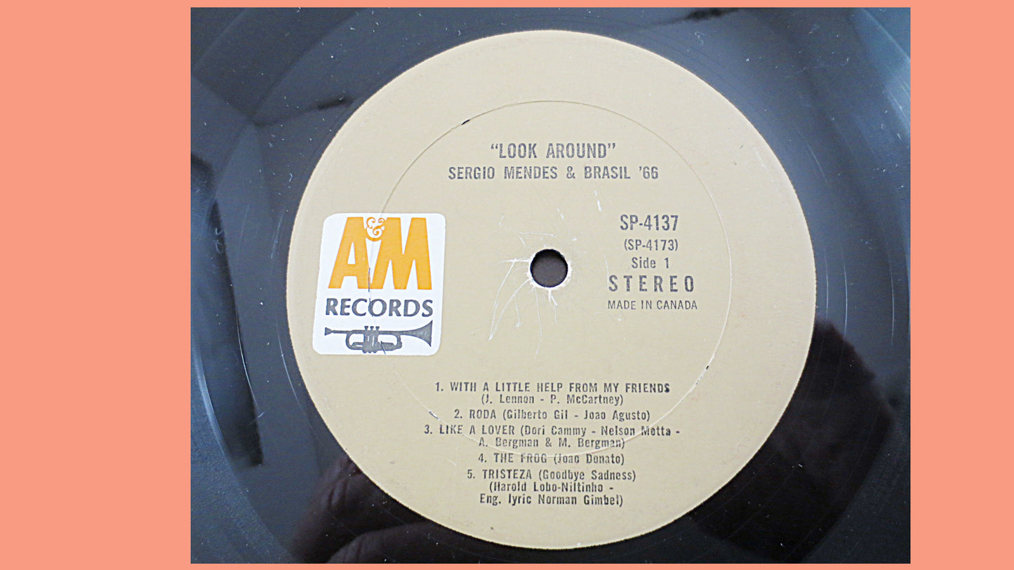 SERGIO MENDES, BRASIL '66, Look Around, Brasil '66 Record, Brasil '66 Album, Sergio Mendes Album, Sergio Mendes Vinyl, Pop Lp, 1968 Records