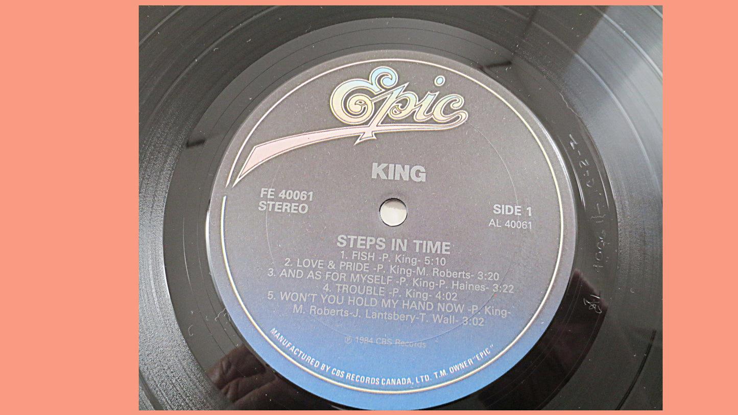 KING, STEPS in TIME, King Records, King Album, King Vinyl, King Lp, King Songs, King Music, King Hits, Vinyl Lp, Vintage Record, 1973 Record