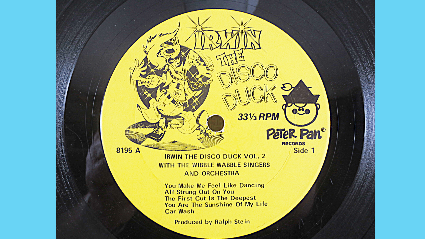 IRWIN the DISCO DUCK, Big Hits Dance Party, Disco Fever, Novelty Records, Children's Records, Kids Record, Kids, Childrens Lp, 1980 Records
