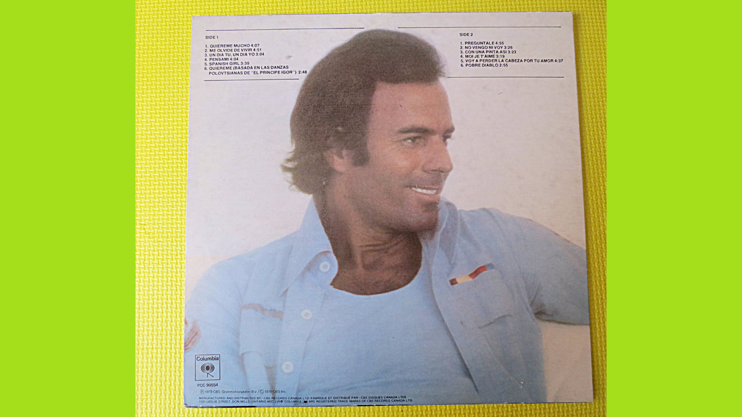 JULIO IGLESIAS, EMOCIONES, Pop Record, Julio Iglesias Music, Julio Iglesias Album, Vinyl Record, Latin lps, Vintage Records, 1979 Records