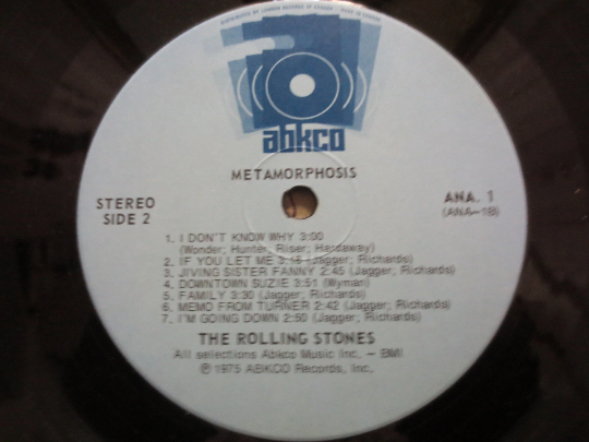 The ROLLING STONES, METAMORPHOSIS, Rolling Stones Album, Rolling Stones Lp, Rock Records, Vintage Vinyl, Vinyl, Vintage Record, 1975 Records