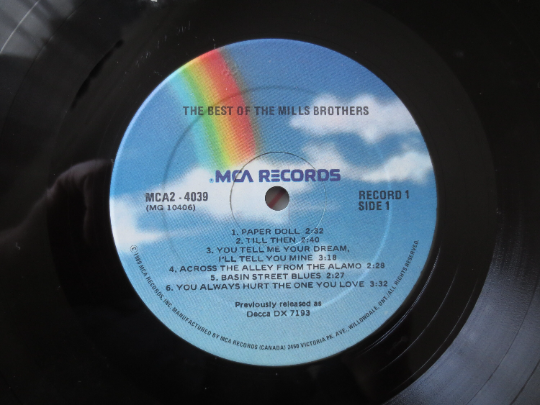 The MILLS BROTHERS, BEST of, Jazz Records, Vintage Vinyl, Record Vinyl, Mills Brothers Lp, Vinyl Records, 1960 Records
