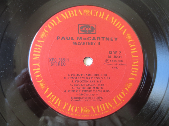 PAUL McCARTNEY, McCARTNEY 2, Vintage Vinyl, Vinyl Records, Beatles Records, Record Vinyl, Vinyl Albums, lps, 1980 Records