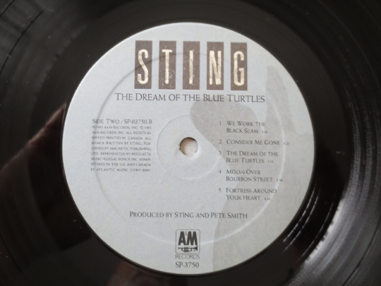 Vintage Records, STING Records, The DREAM of the Blue TURTLES, Sting Albums, Sting Vinyl, Sting Lps, The Police Record, Lps, 1985 Records