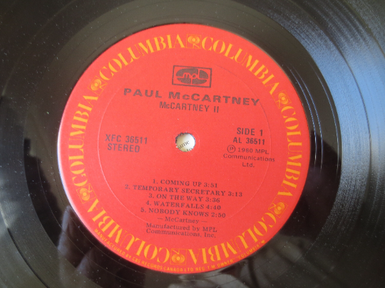 PAUL McCARTNEY, McCARTNEY 2, Vintage Vinyl, Vinyl Records, Beatles Records, Record Vinyl, Vinyl Albums, lps, 1980 Records