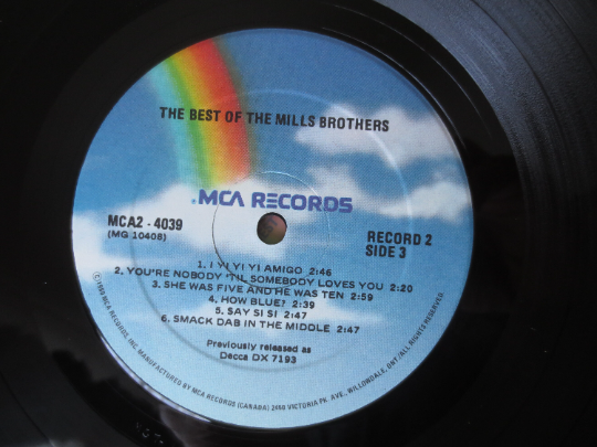 The MILLS BROTHERS, BEST of, Jazz Records, Vintage Vinyl, Record Vinyl, Mills Brothers Lp, Vinyl Records, 1960 Records