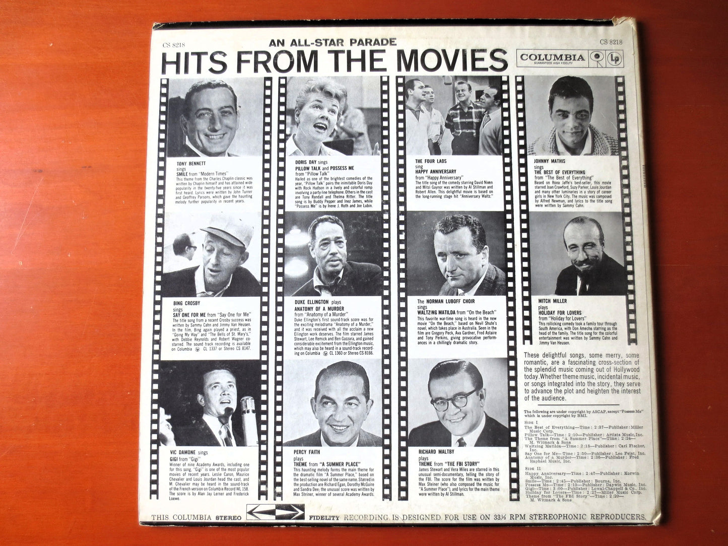 HITS of the MOVIES, BING Crosby lps, Doris Day lps, Vintage Vinyl, Record Vinyl, Record, Vinyl Record, Vinyl, 1959 Records