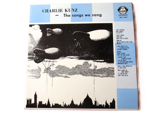 CHARLIE KUNZ, SONGS We Sang, Charlie Kunz Records, Jazz Record, Vintage Vinyl, Charlie Kunz Albums, Vinyl lps, 1961 Records