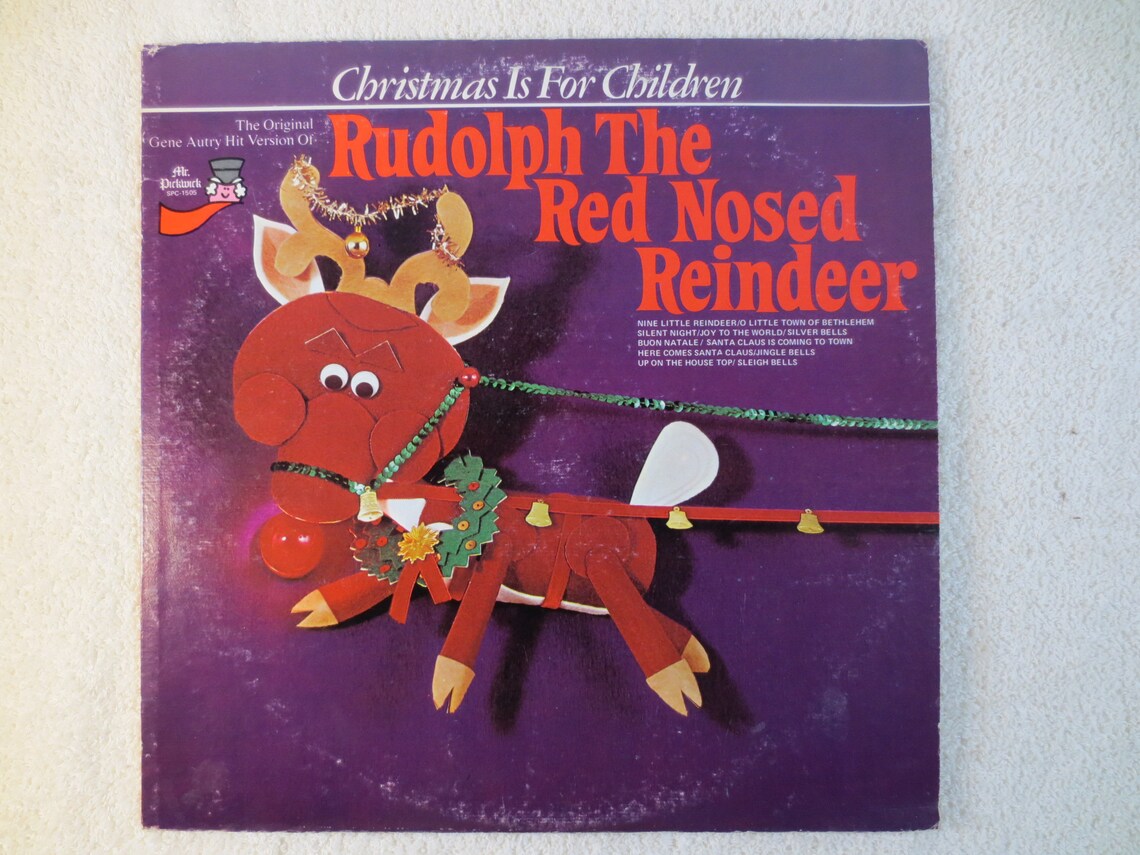 RUDOLPH the RED NOSED Reindeer, Christmas Record, Childrens Album, Vintage Records, Christmas Album, Christmas Vinyl, Vinyl Lp, 1976 Records