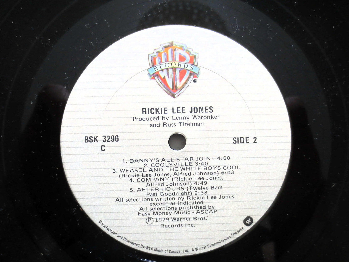 RICKIE LEE JONES, 1st Record, Debut Records, Vintage Vinyl, Record Vinyl, Records, Vinyl Records, Vinyl Lp, 1979 Records