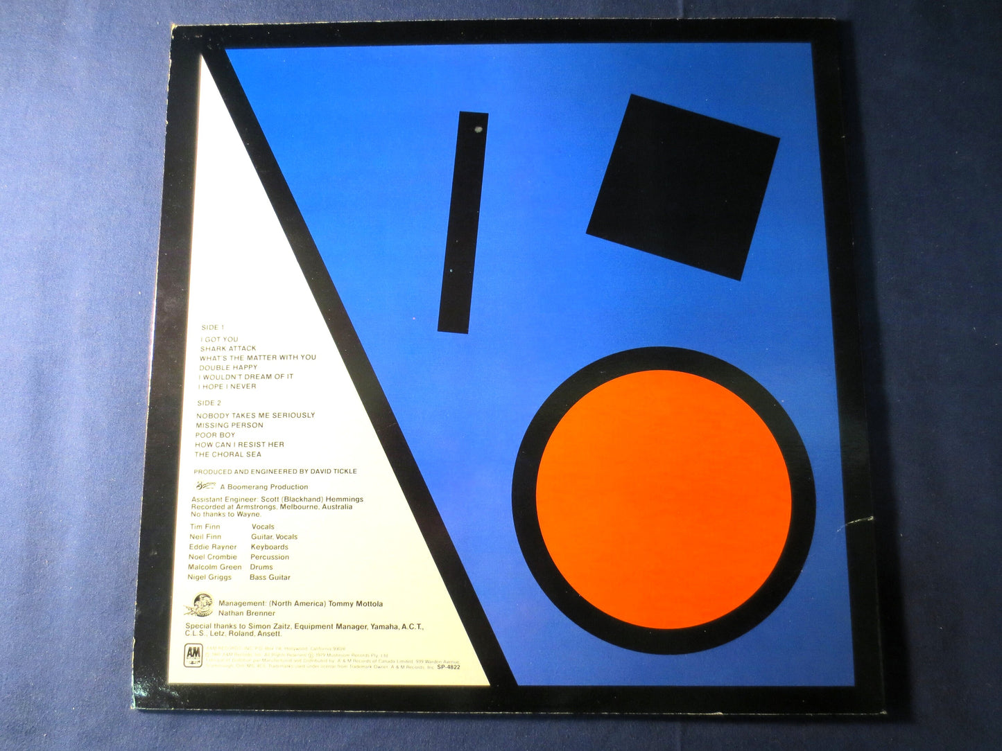 SPLIT ENZ, TRUE Colours, 3D Vinyl, Rock Records, Split Enz Records, Split Enz Albums, Split Enz Vinyl, Vinyl, 1980 Records