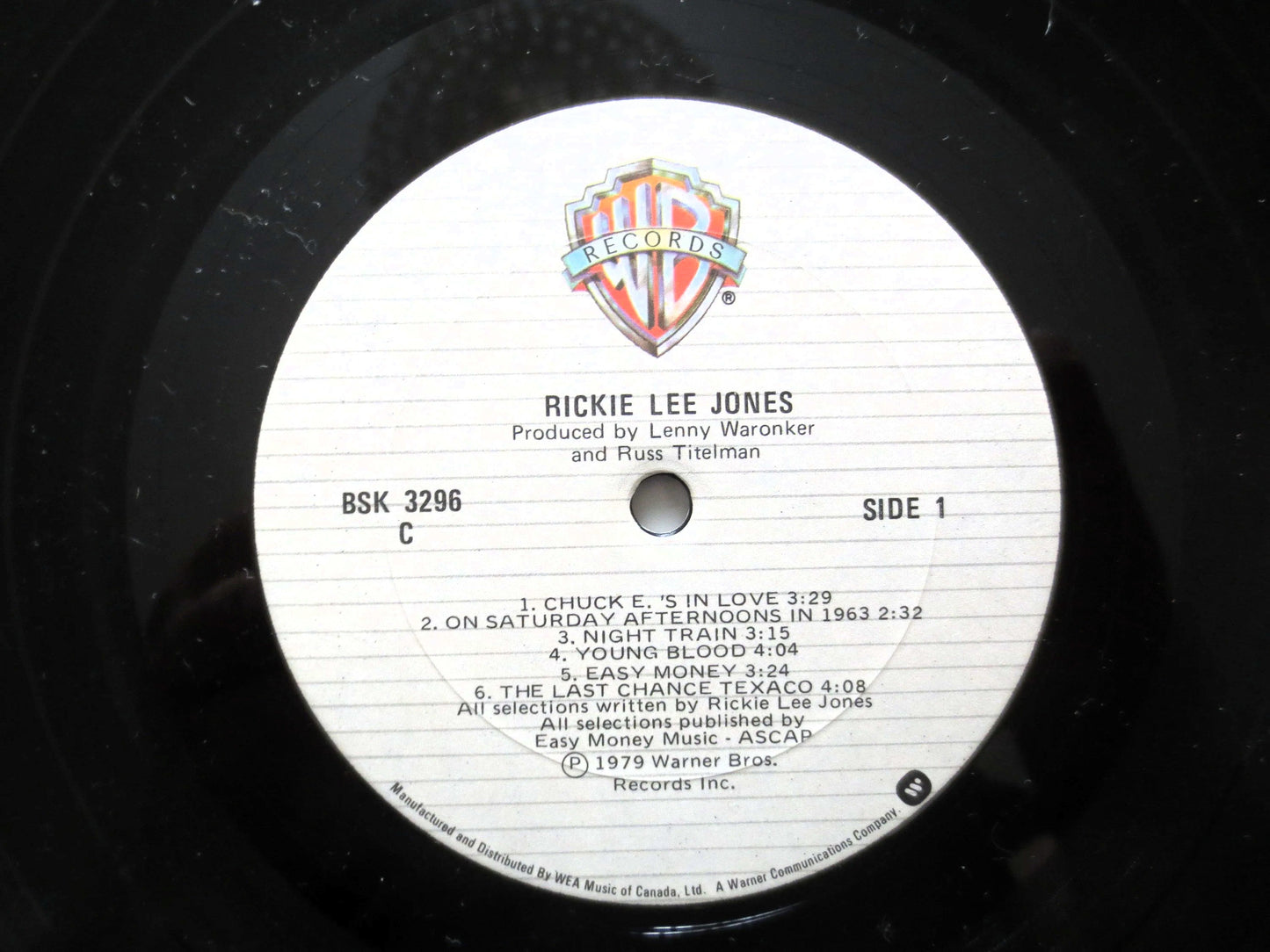 RICKIE LEE JONES, 1st Record, Debut Records, Vintage Vinyl, Record Vinyl, Records, Vinyl Records, Vinyl Lp, 1979 Records