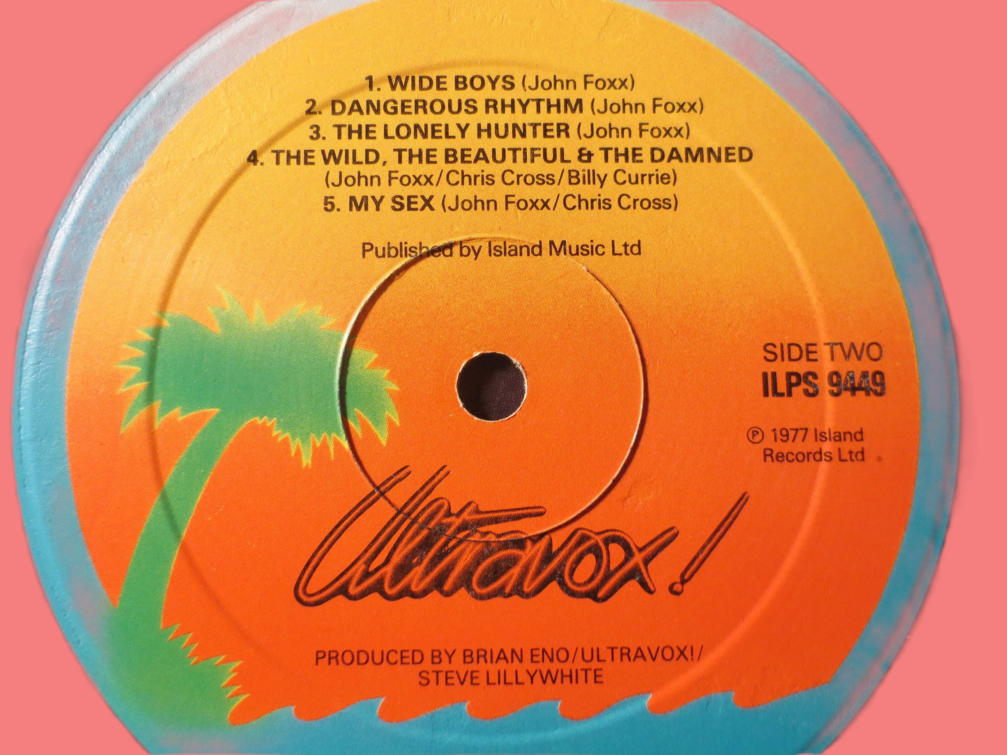 ULTRAVOX, Debut Album, 1977 Record, Vinyl Lp