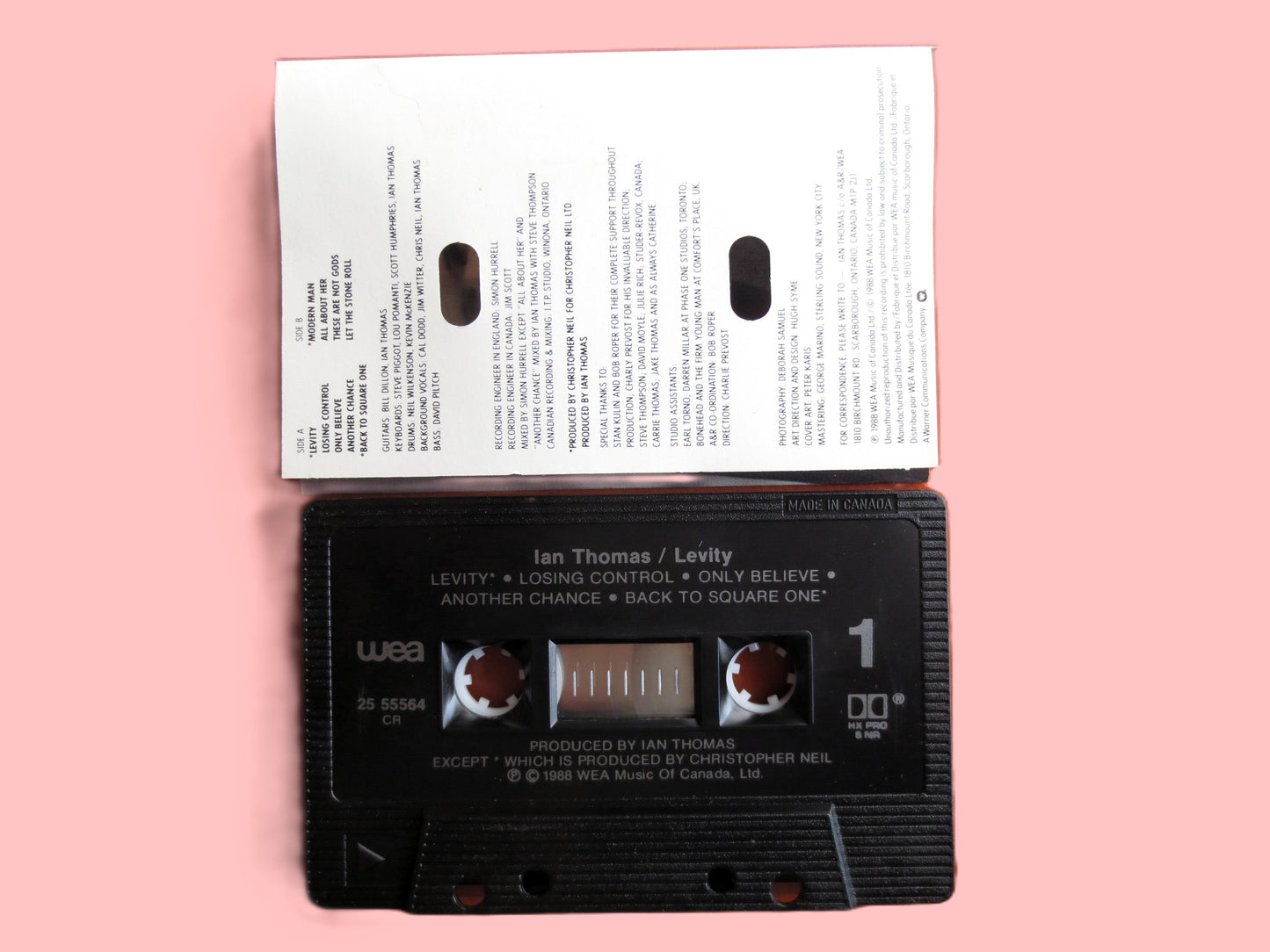 IAN THOMAS, LEVITY, 1988 Cassette Tape, Vintage Cassette
