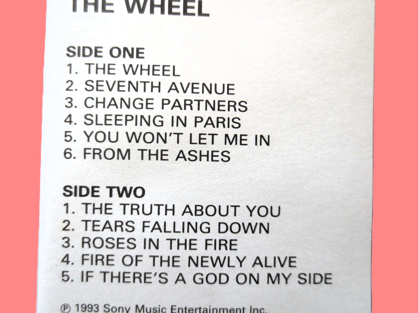 ROSANNE CASH, The WHEEL, 1993 Cassette Tape, Vintage Cassette