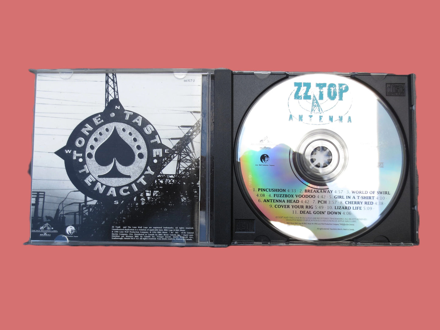 ZZ TOP, ANTENNA, Classic Rock, 1994 Compact Disc, Vintage Cd