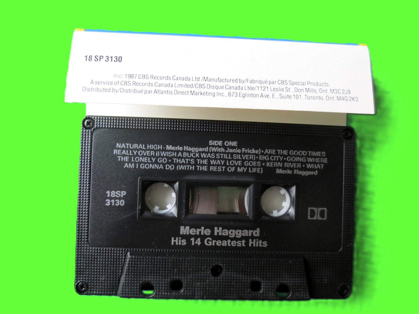 MERLE HAGGARD, His 14 GREATEST Hits, 1987 Cassette Tape, Vintage Cassette