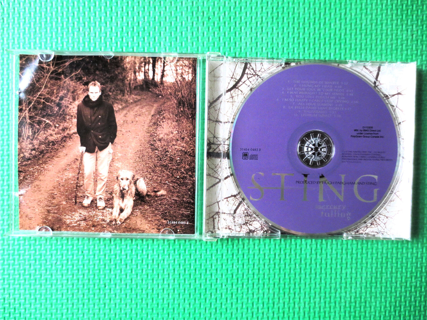 STING, Mercury Falling, STING Cds, Vintage Compact Disc, STING Albums, Sting Lps, Music Cd, Rock Music Cd, 1996 Compact Disc