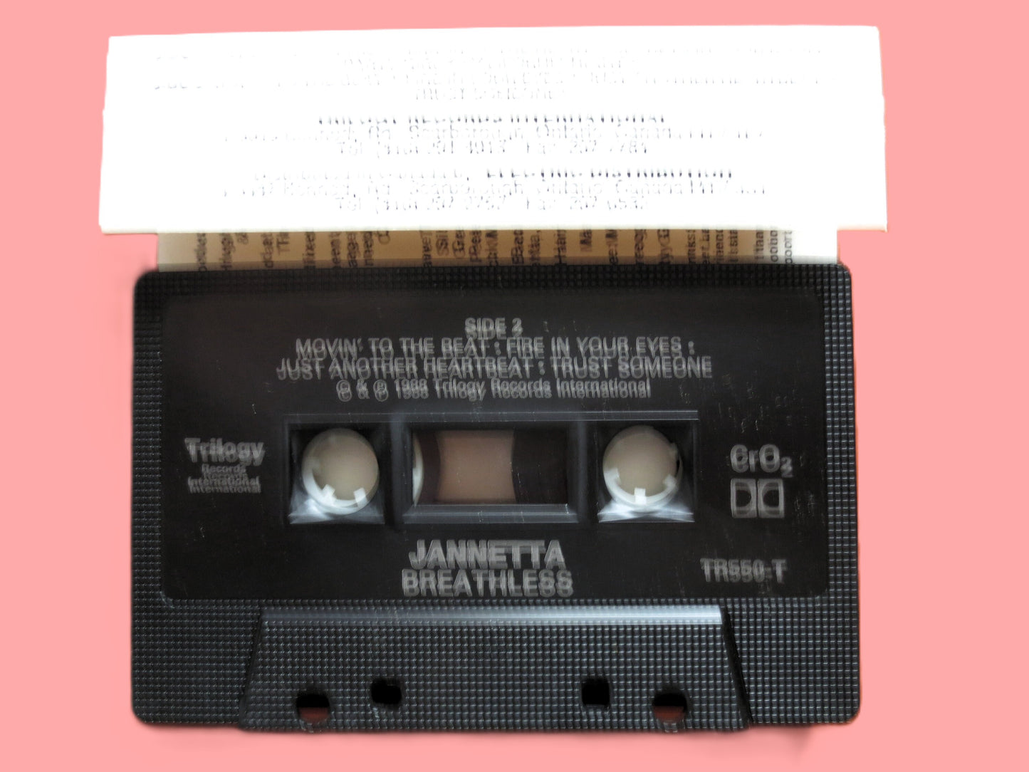 JANNETTA, BREATHLESS, 1988 Cassette Tape, Vintage Cassette