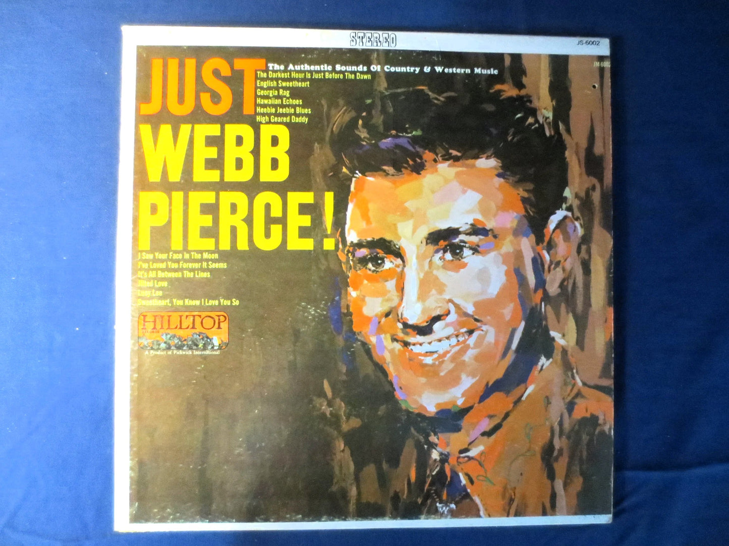 WEBB PIERCE, JUST Webb Pierce, Country Records, Webb Pierce Records, Webb Pierce Albums, Webb Pierce Vinyl, 1965 Records