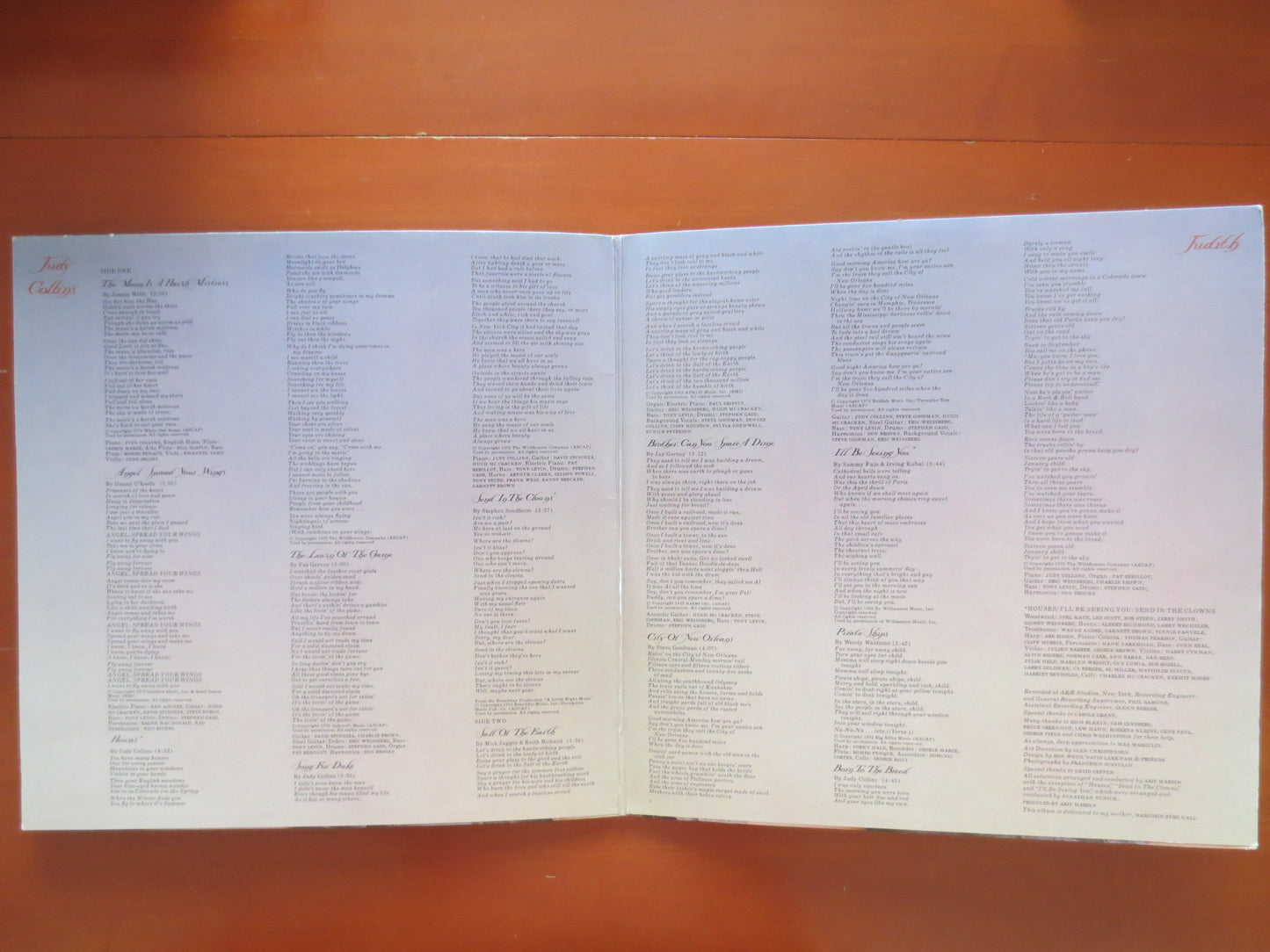 JUDY COLLINS, JUDITH Album, Judy Collins Album, Judy Collins Vinyl, Judy Collins Lp, Vintage Vinyl, 1975 Records