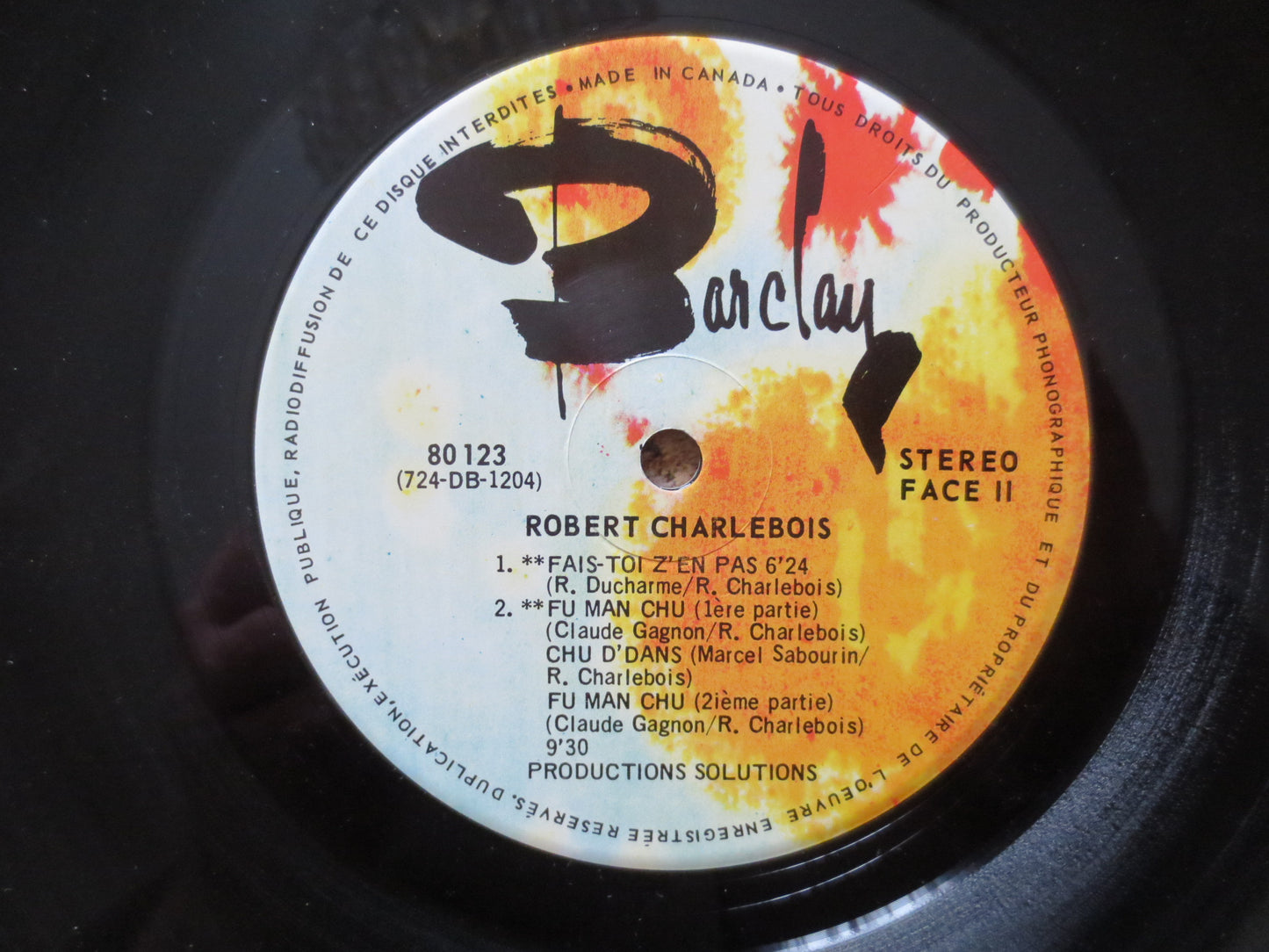 ROBERT CHARLEBOIS, CHARLEBOIS Album, Rock Record, Pop Record, Vintage Vinyl, Rock Album, Pop Album, Vinyl Lp, 1972 Records