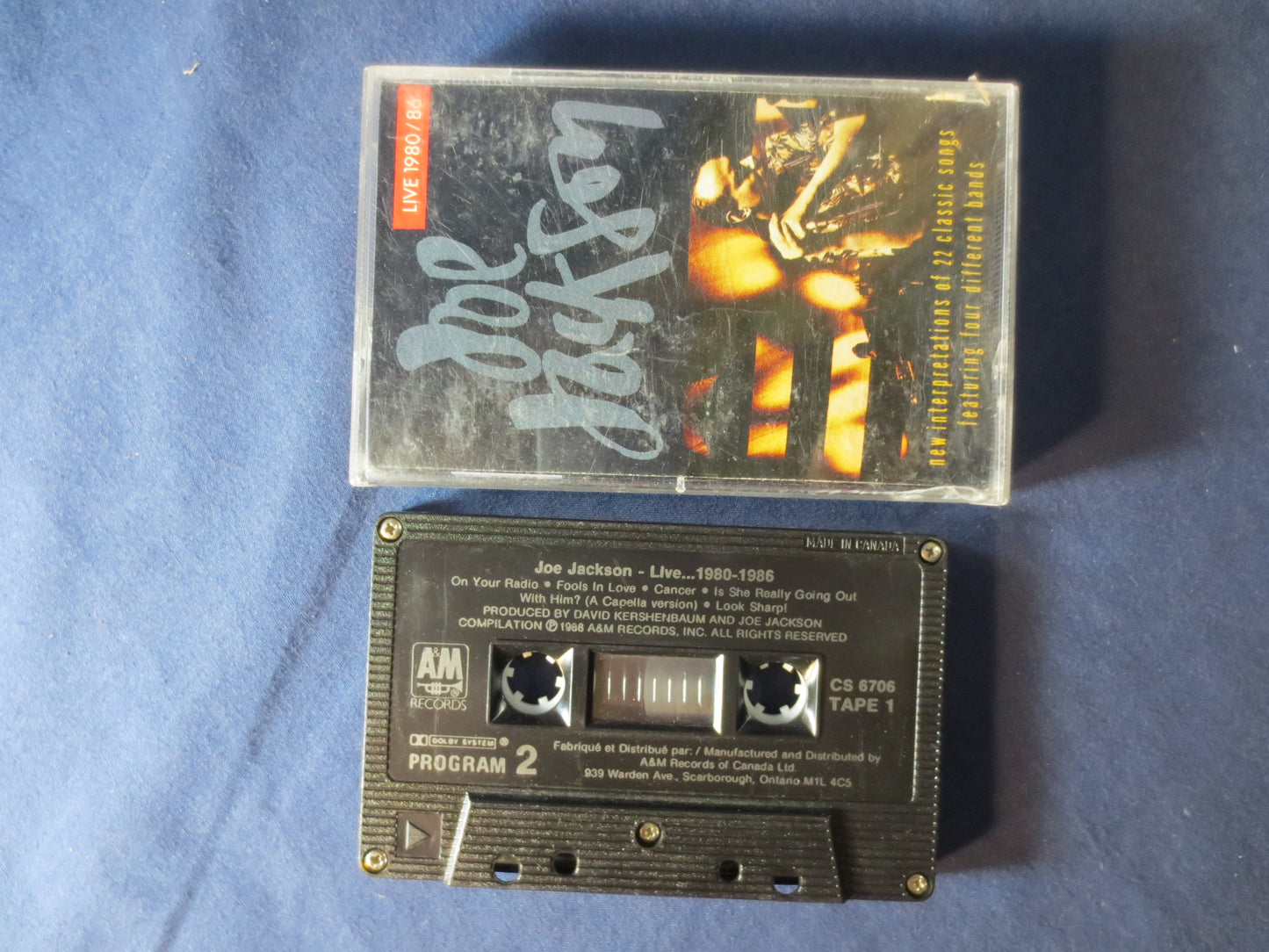 JOE JACKSON Tape, LIVE Tape, Joe Jackson Album, Joe Jackson Music, Joe Jackson Song, Tape Cassette, Cassette, 1988 Cassette