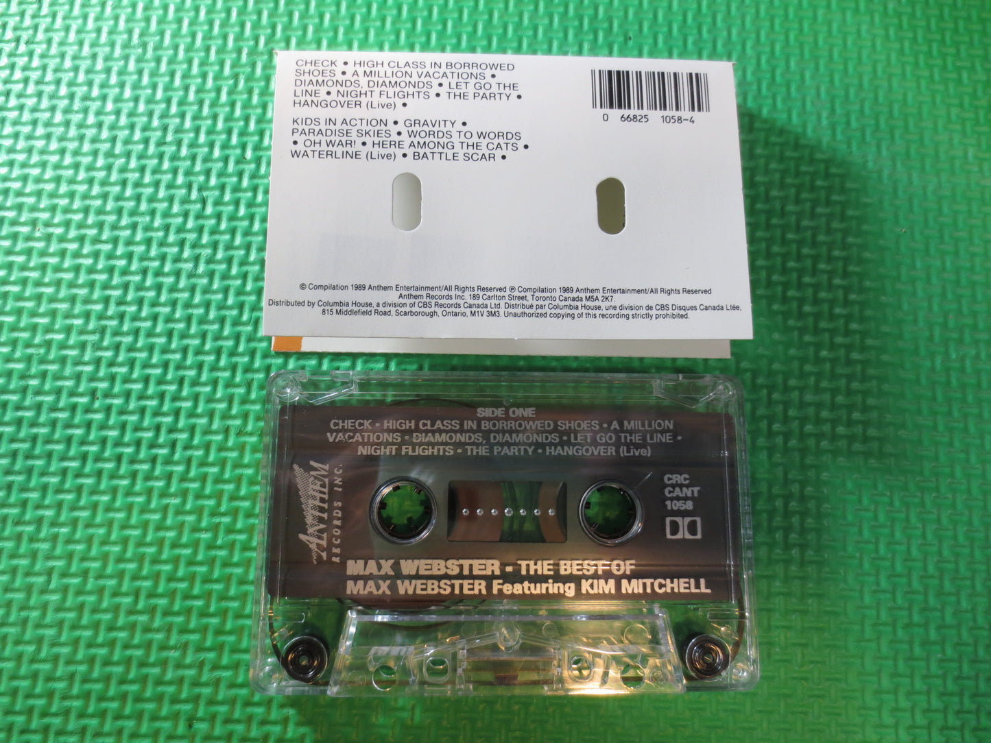 MAX WEBSTER Tape, BEST of Tape, Max Webster Album, Max Webster Music, Max Webster Lp, Tape Cassette, Cassette, 1988 Cassette