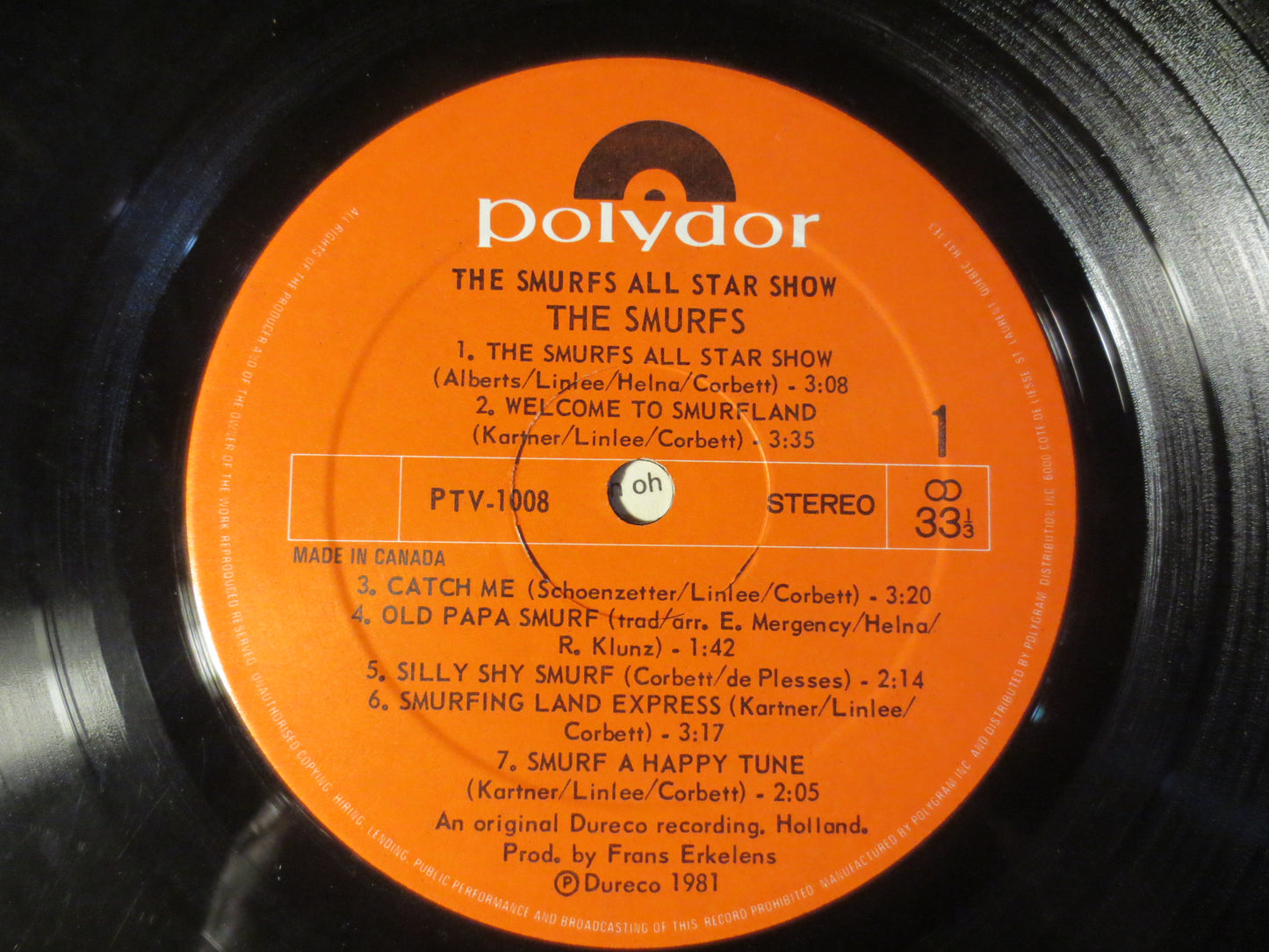 The SMURFS, ALL STAR Show, Children's Records, Vintage Vinyl, Records, Vinyl Record, Vinyl Kids, Kids Records, 1981 Records