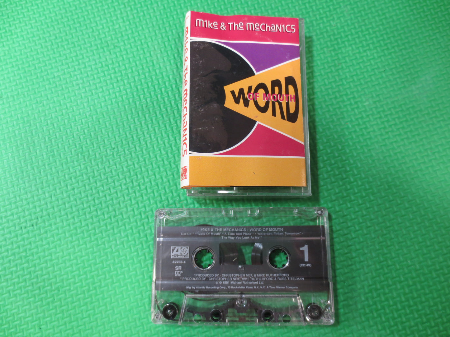 MIKE and the MECHANICS, WORD of Mouth Tape, Rock Album, Rock Music, Rock Song, Tape Cassette, Rock Cassette, 1991 Cassette