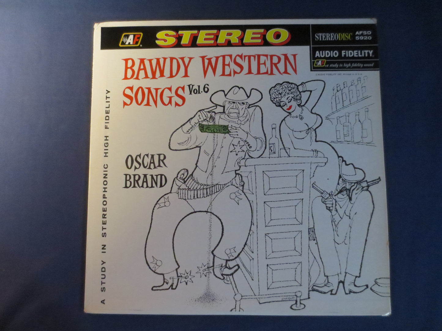 BAWDY WESTERN SONGS, Oscar Brand, Vintage Vinyl, Country Vinyl, Country Records, Vinyl Record, Vinyl, Records, 1960 Records