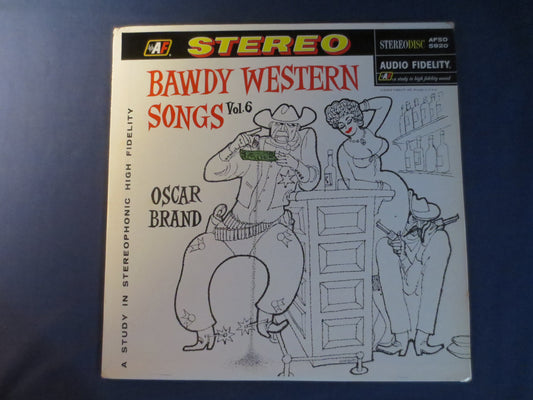 BAWDY WESTERN SONGS, Oscar Brand, Vintage Vinyl, Country Vinyl, Country Records, Vinyl Record, Vinyl, Records, 1960 Records