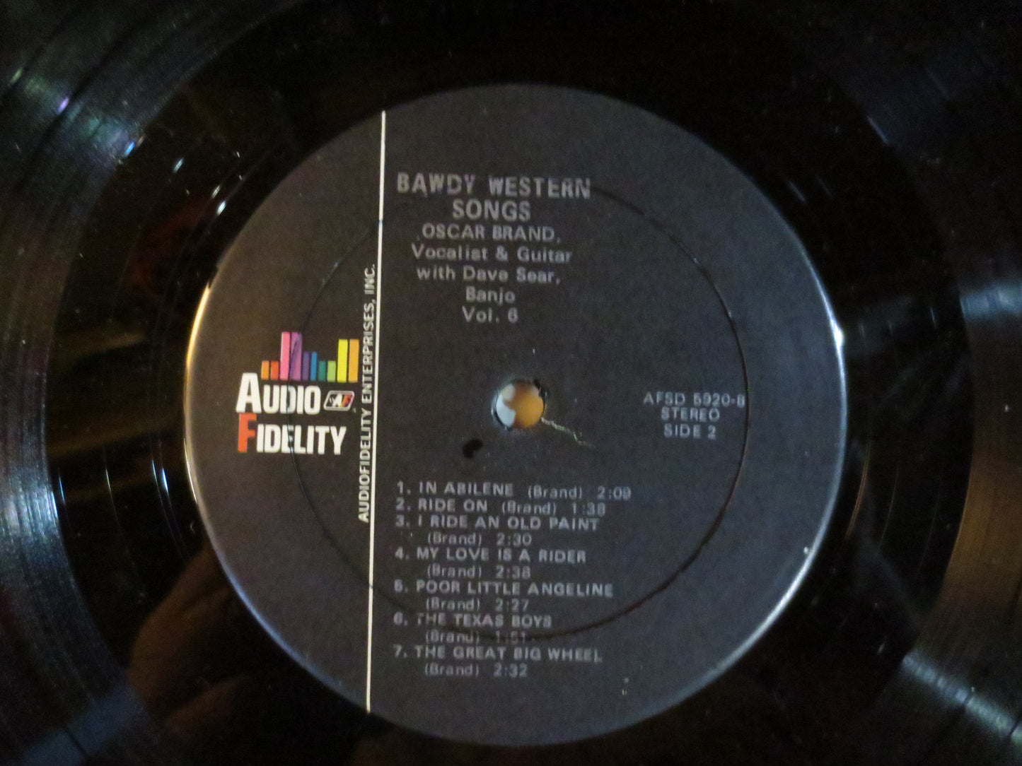 BAWDY WESTERN SONGS, Oscar Brand, Vintage Vinyl, Country Vinyl, Country Records, Vinyl Record, Vinyl, Records, 1960 Records