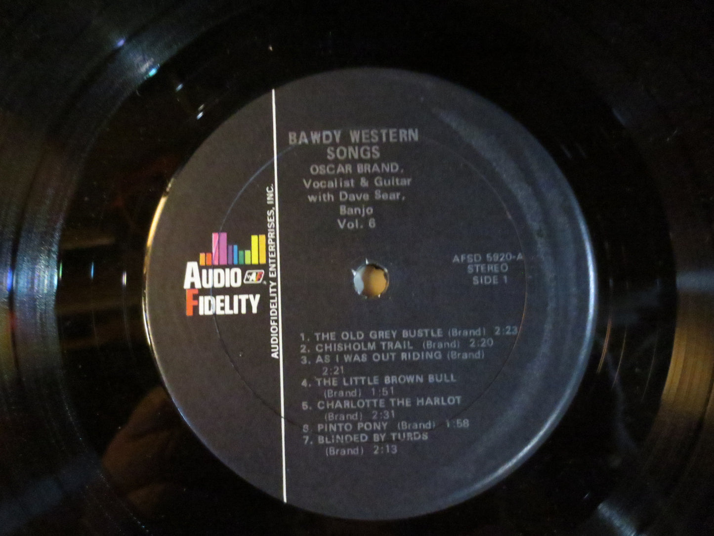 BAWDY WESTERN SONGS, Oscar Brand, Vintage Vinyl, Country Vinyl, Country Records, Vinyl Record, Vinyl, Records, 1960 Records