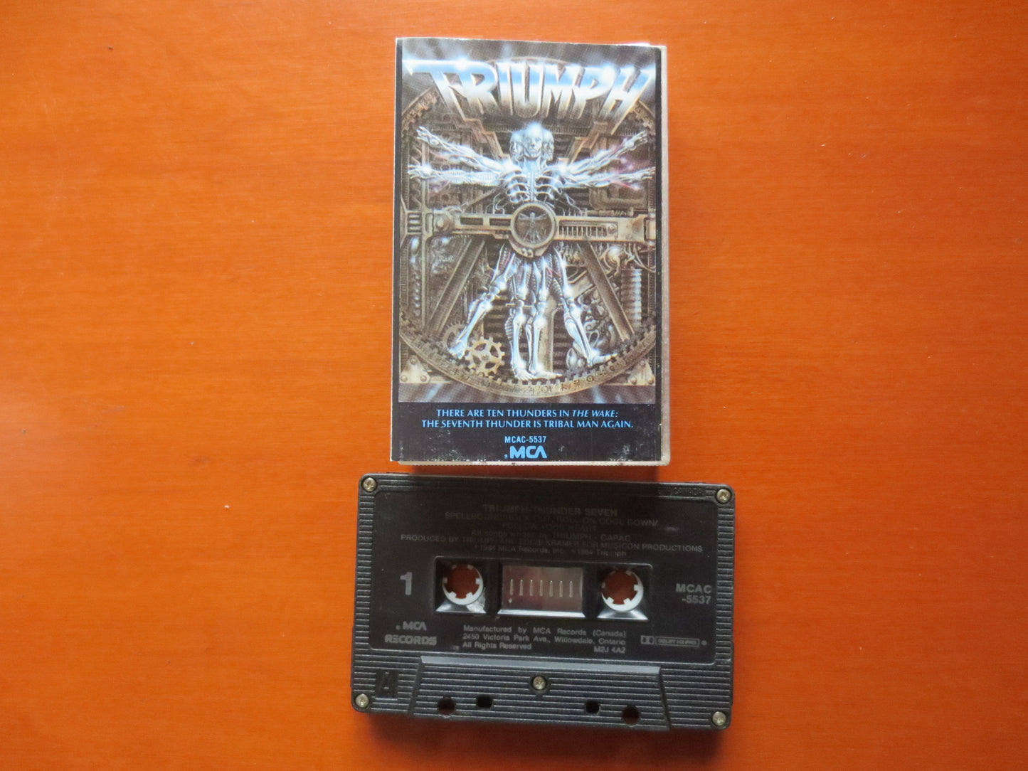 TRIUMPH Tape, THUNDER Seven Tape, TRIUMPH Album, Triumph Music, Triumph Song, Tape Cassette, Rock Cassette, 1984 Cassette