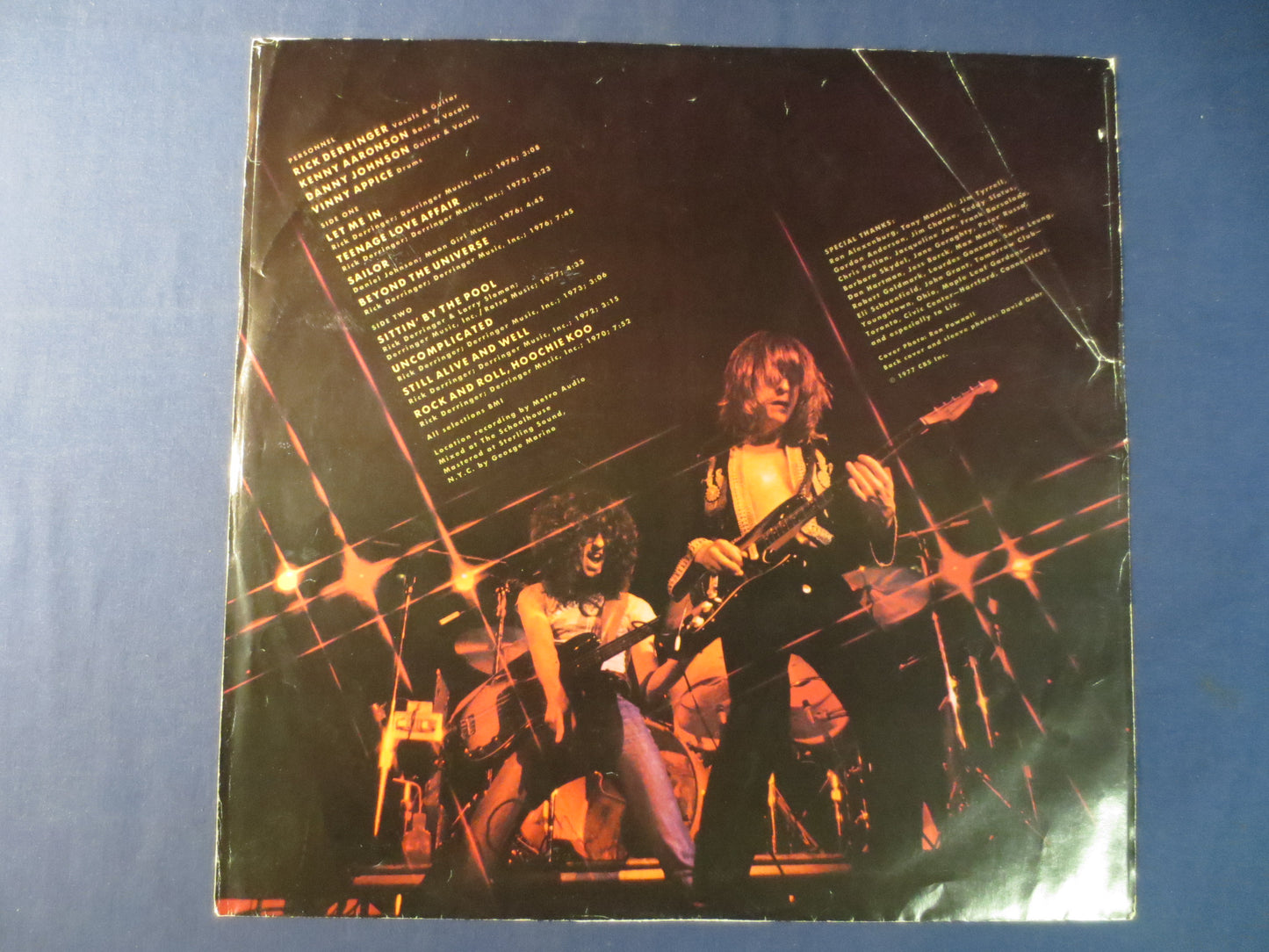 RICK DERRINGER, Derringer LIVE, Rick Derringer Album, Rick Derringer Lp, Rick Derringer Hits, Rock Record, Rick Derringer Songs, 1977 Record