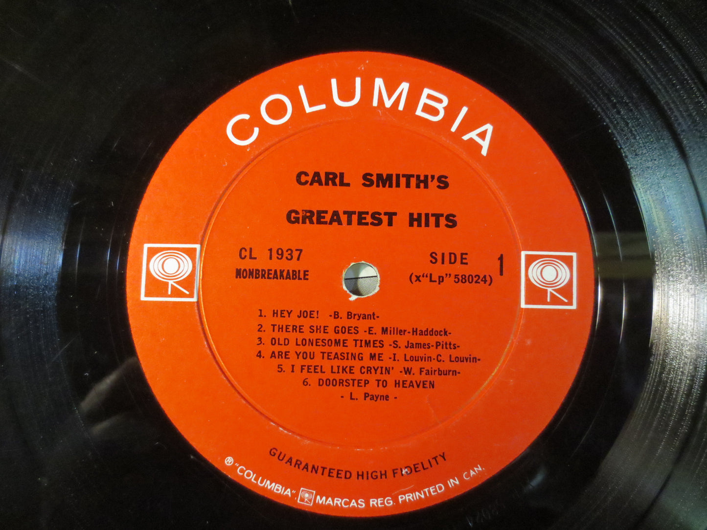CARL SMITH, GREATEST Hits, Country Records, Vintage Vinyl, Records, Vinyl, Vinyl Records, Vinyl Albums, 1962 Records