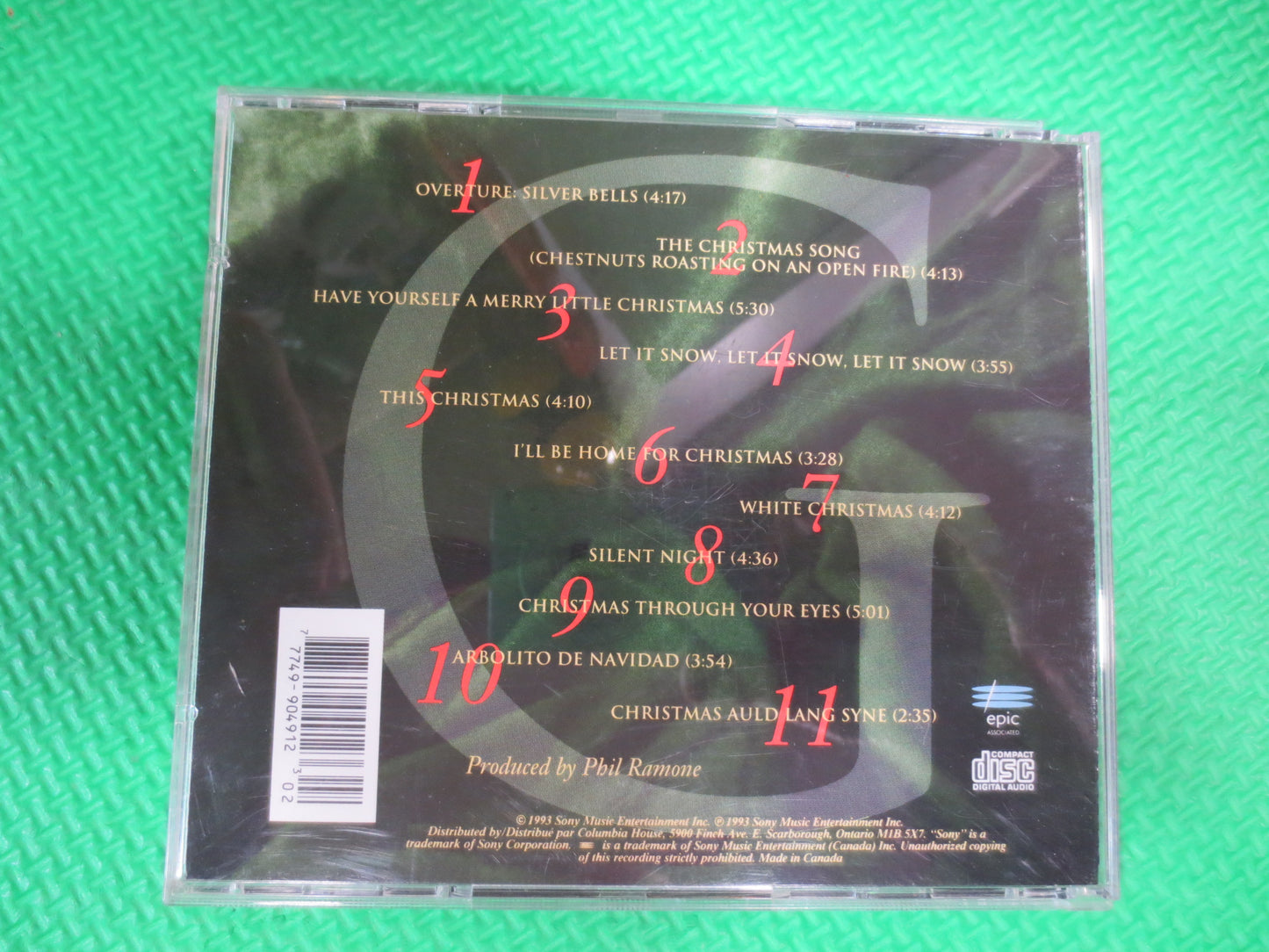 GLORIA ESTEFAN, CHRISTMAS Cd, Rock Cd, Gloria Estefan Lp, Rock Lp, Pop Cd, Pop Lp, Pop Music Cd, Music Cd, 1993 Compact Disc
