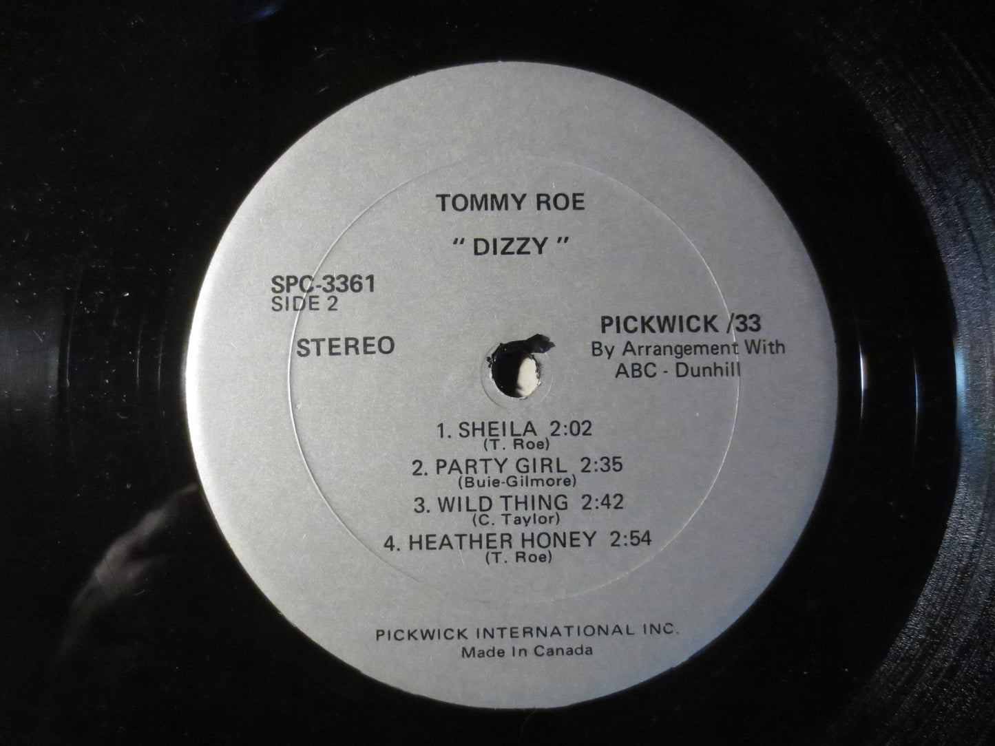 TOMMY ROE, DIZZY, Tommy Roe Records, Vintage Vinyl, Record Vinyl, Records, Vinyl Records, Vinyl Album, Vinyl, 1967 Records
