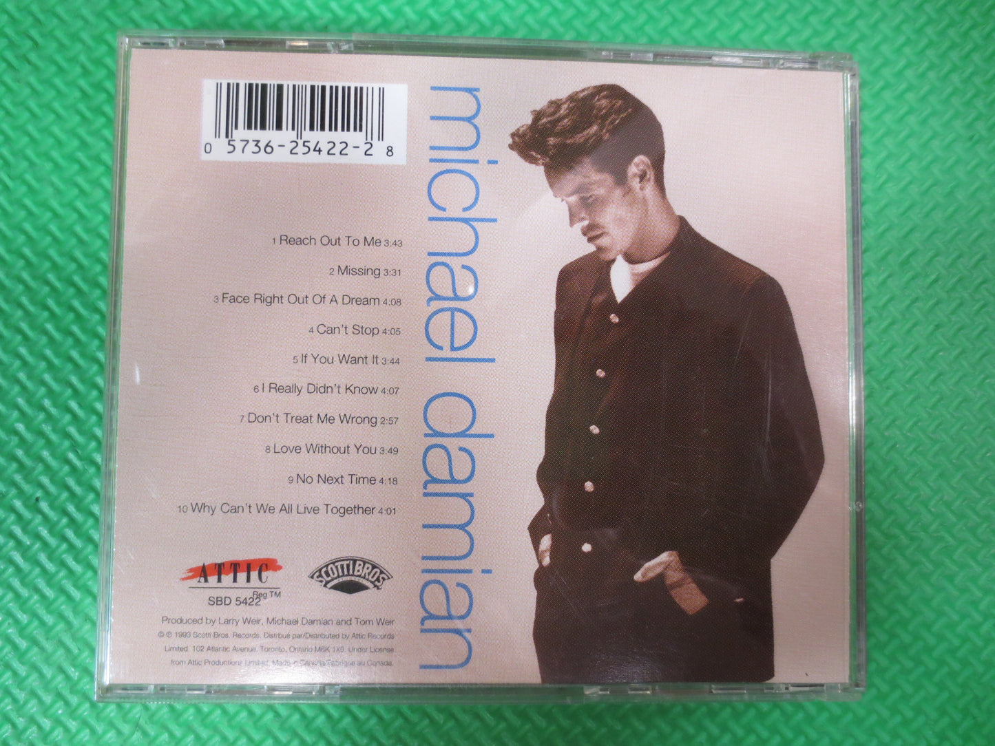MICHAEL DAMIAN, REACH Out to Me, Michael Damian Cd, Michael Damian Lp, Pop Music Cd, Pop Music Lp, Rock Cd, 1993 Compact Disc