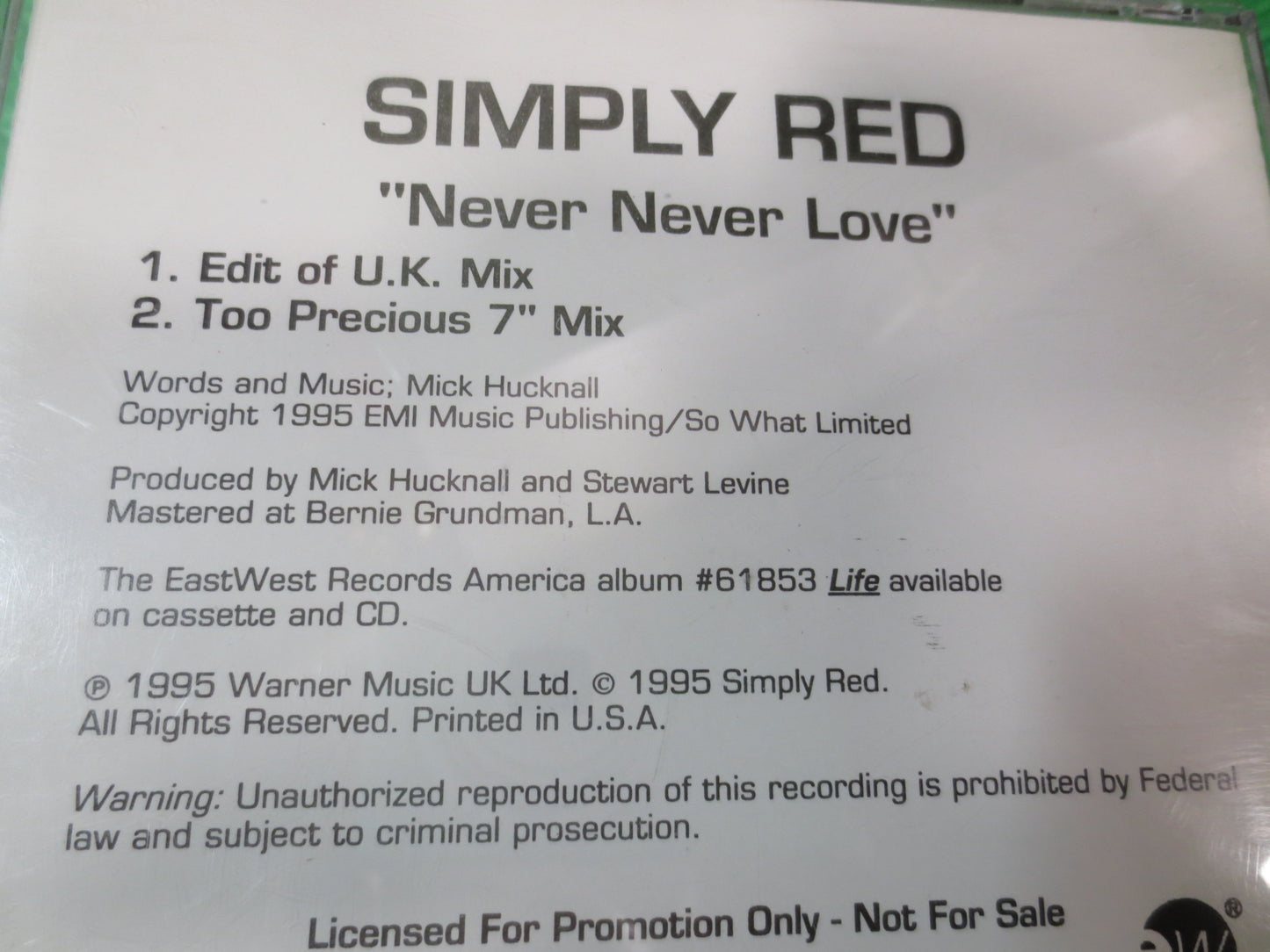 SIMPLY RED Cd, SIMPLY Red Music, Simply Red Song, Pop Music Cd, Rock Cd, Rock Music Cd, Vintage Pop, 1995 Compact Discs