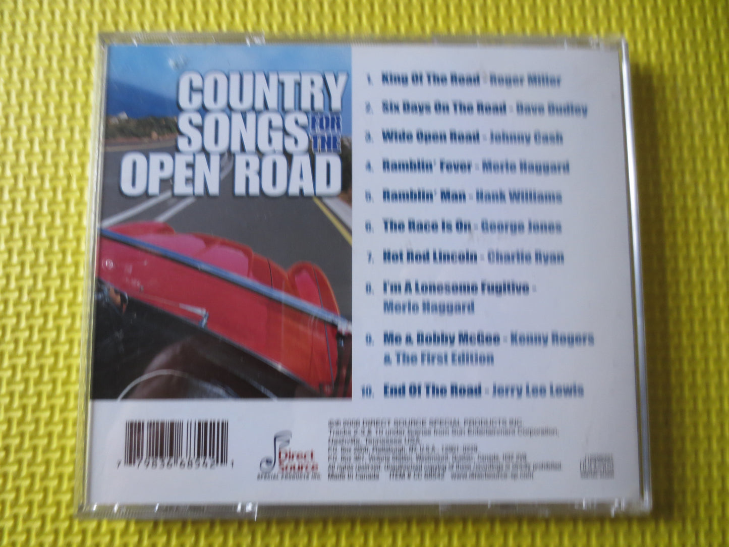 COUNTRY SONGS For the Open ROAD, Jerry Lee Lewis Cd, Johnny Cash Cd, Country Cd, Charlie Ryan Cd, Classic Country Cd, Country lp