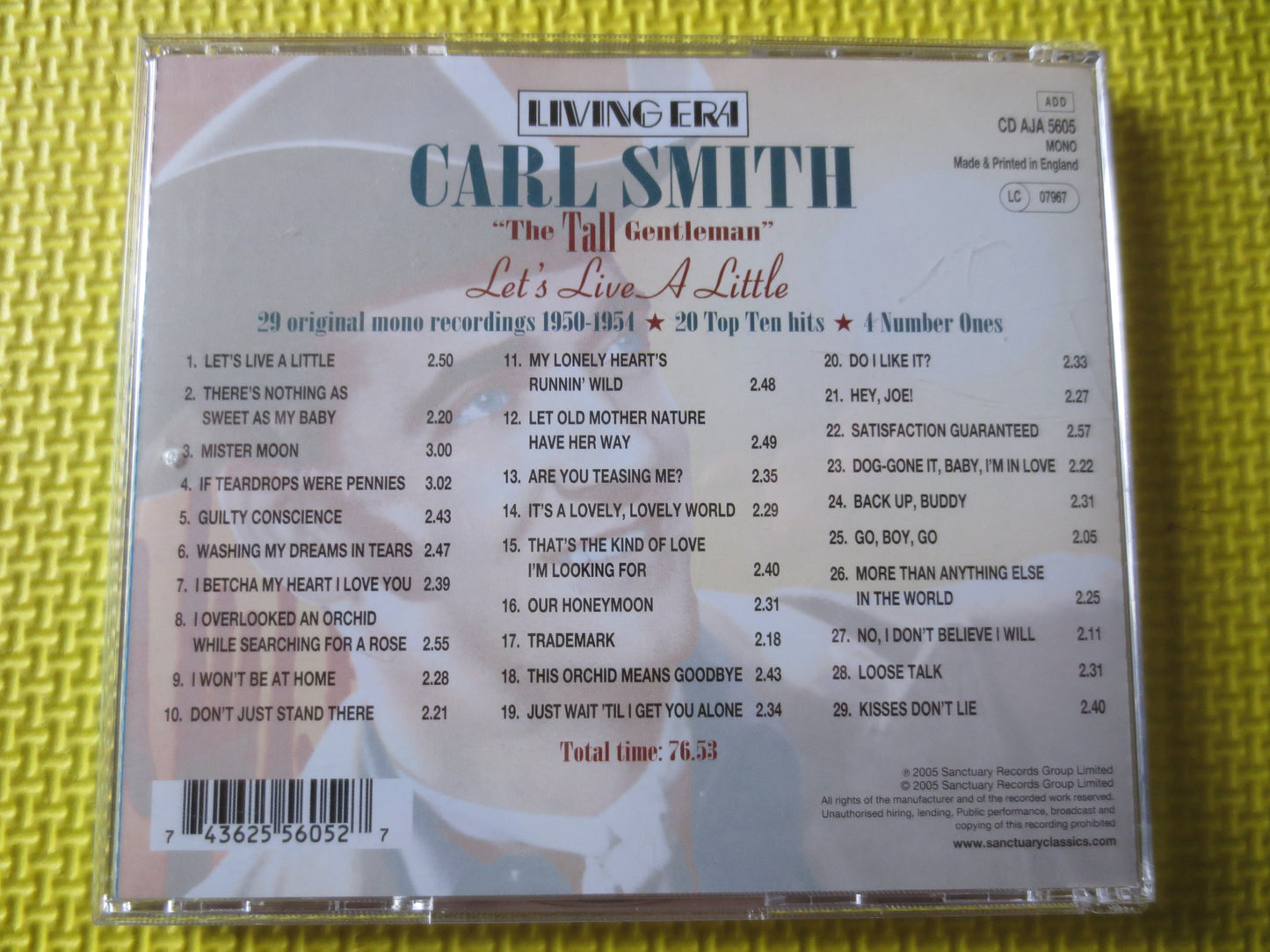 CARL SMITH, The TALL Gentleman, Carl Smith Cd, Carl Smith Album, Carl Smith Songs, Country Cds, Classic Country Cd, Country Lp