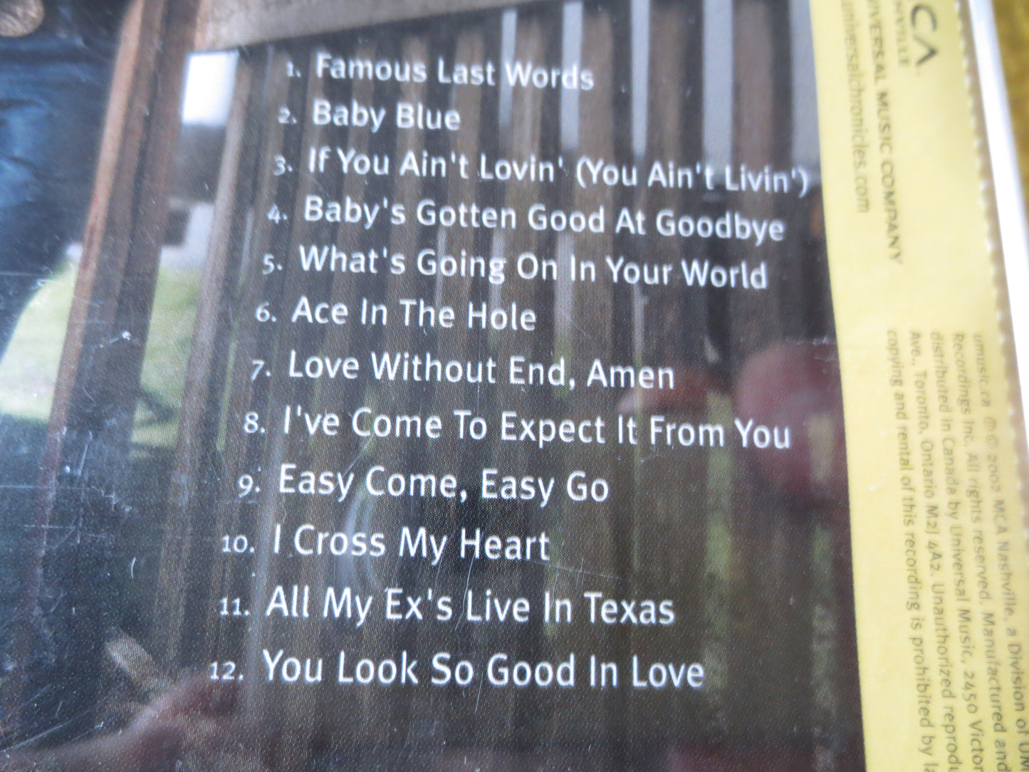 GEORGE STRAIT, BEST of Cd, George Strait Cd, George Strait Album, George Strait Songs, Country Cd, Country, 2002 Compact Disc