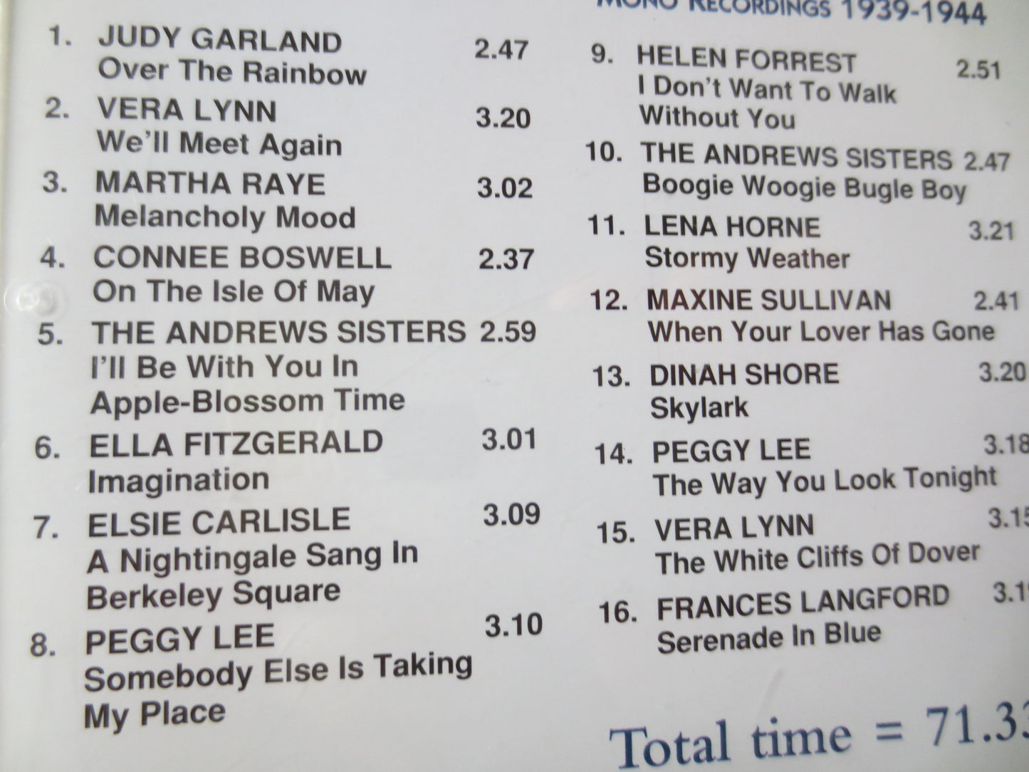 FORCES' SWEETHEARTS, Serious HITS, Vera Lynn Cd, Music Cds, Big Band Cds, Swing Music Cds, Swing Music Cd, 1999 Compact Discs