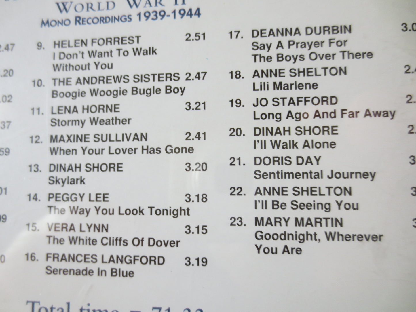 FORCES' SWEETHEARTS, Serious HITS, Vera Lynn Cd, Music Cds, Big Band Cds, Swing Music Cds, Swing Music Cd, 1999 Compact Discs