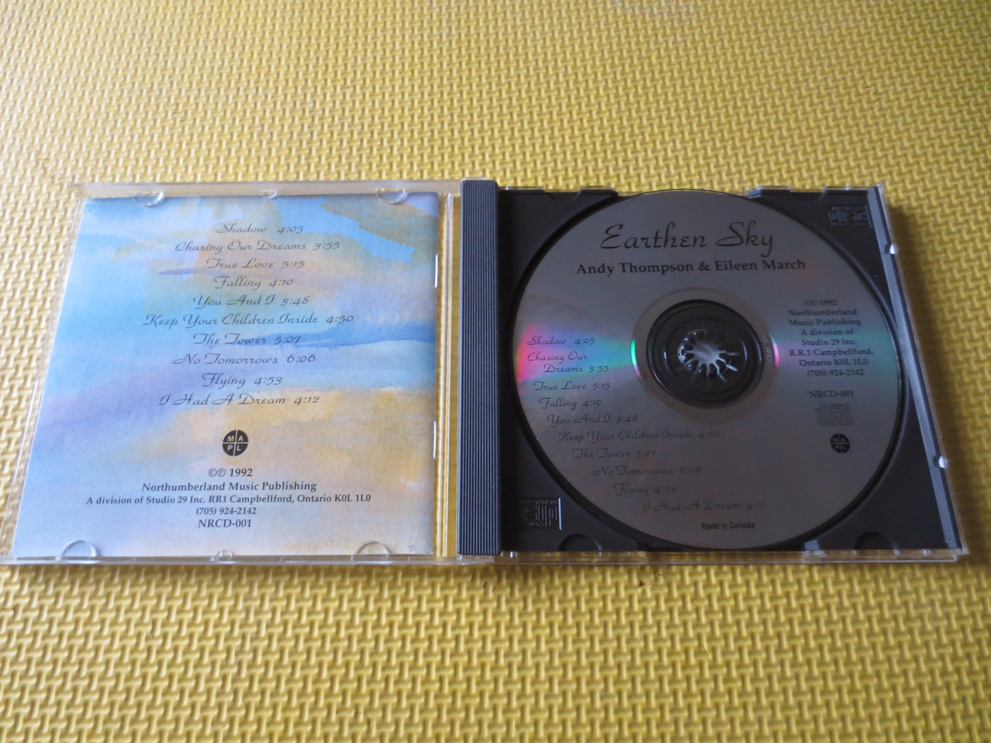 EARTHEN SKY, Electronic Music Cd, Ambient Music Cd, Earthen Sky Lp, Earthen Sky Cd, Vintage Compact Disc, 1992 Compact Disc