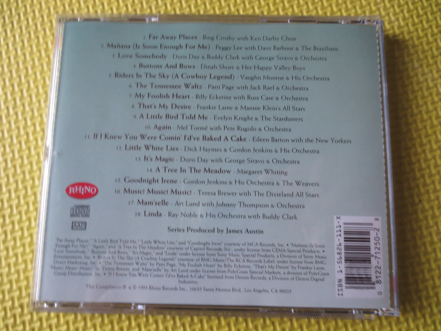 SENTIMENTAL JOURNEY, Vol 1 and 2, Vocal CLASSICS, Cds, Vintage Music Cd, Jazz Cd, Swing Albums, Vocal Cds, 1993 Compact Disc