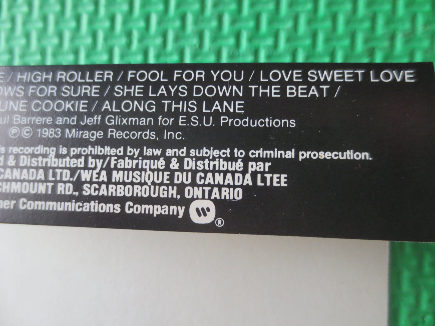 PAUL BARRERE, On My OWN Two Feet, Tapes, Tape Cassette, Rock Music Tapes, Music Cassettes, Cassette Music, 1983 Cassette